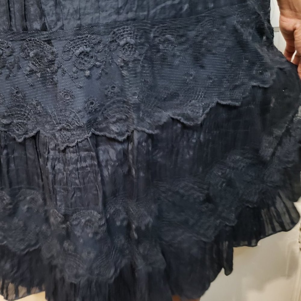 Ann Taylor Petites lace tiered halter dress Sz. 0P - Picture 8 of 12